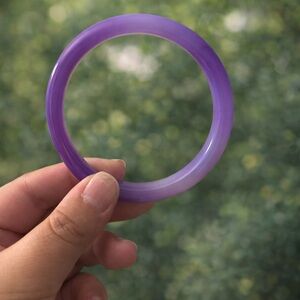 Purple Bangle Bracelet with minor natural pits - size 65